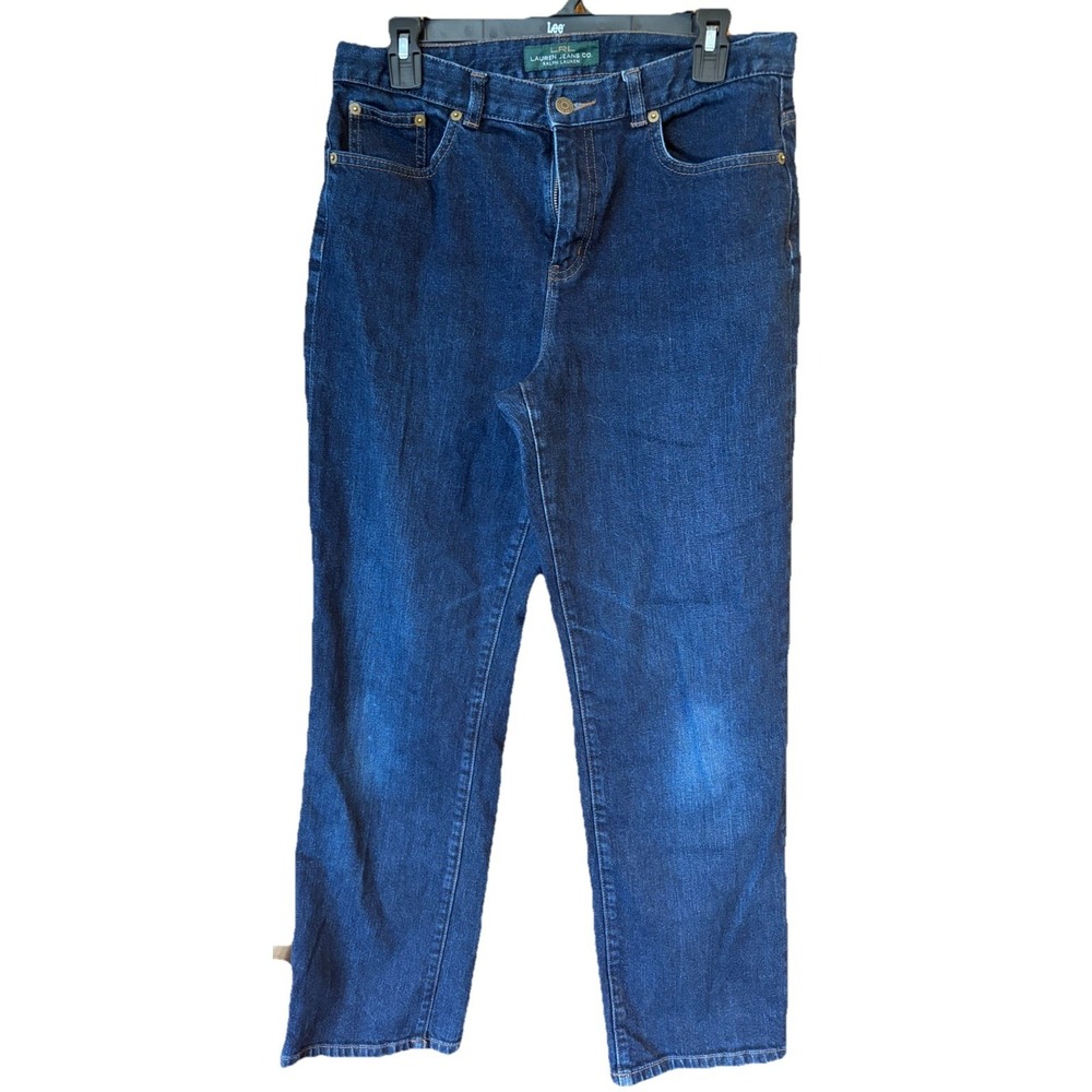 Lauren Jeans Co Ralph Lauren Women Size 10‎ Straight Leg Blue Denim Jeans